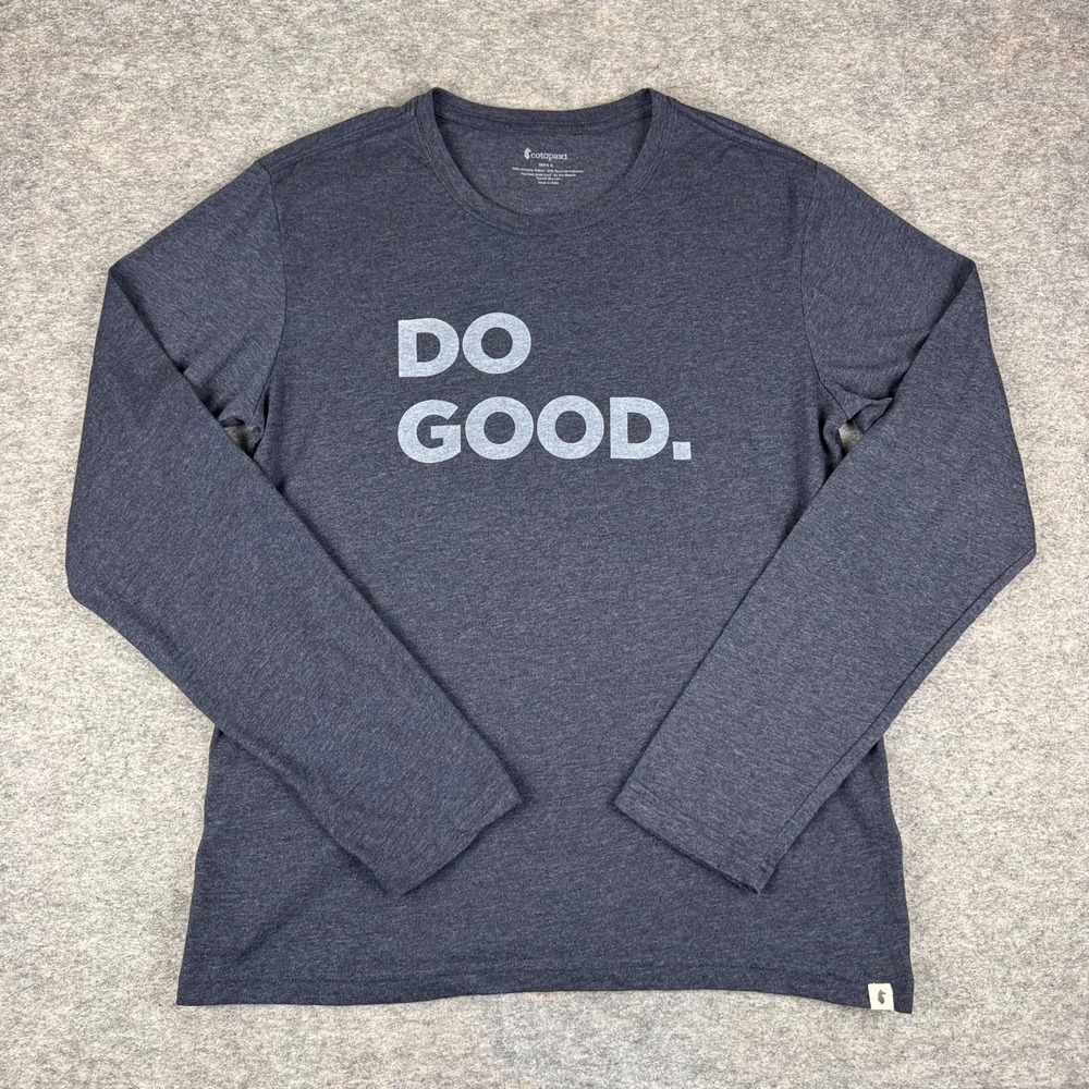 Cotopaxi T-Shirt Long Sleeve Do Good Blue Mens Medium M